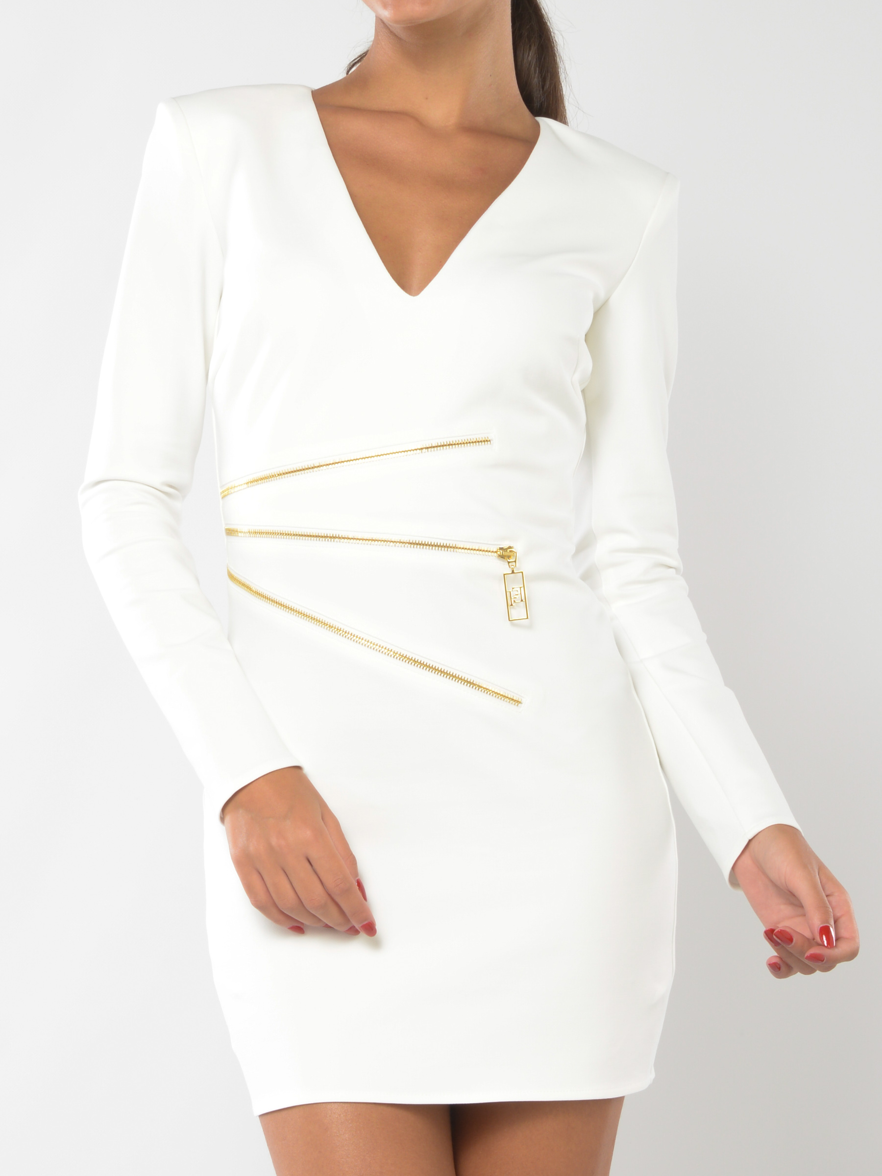 abito corto da donna Elisabetta Franchi in crepe con zip