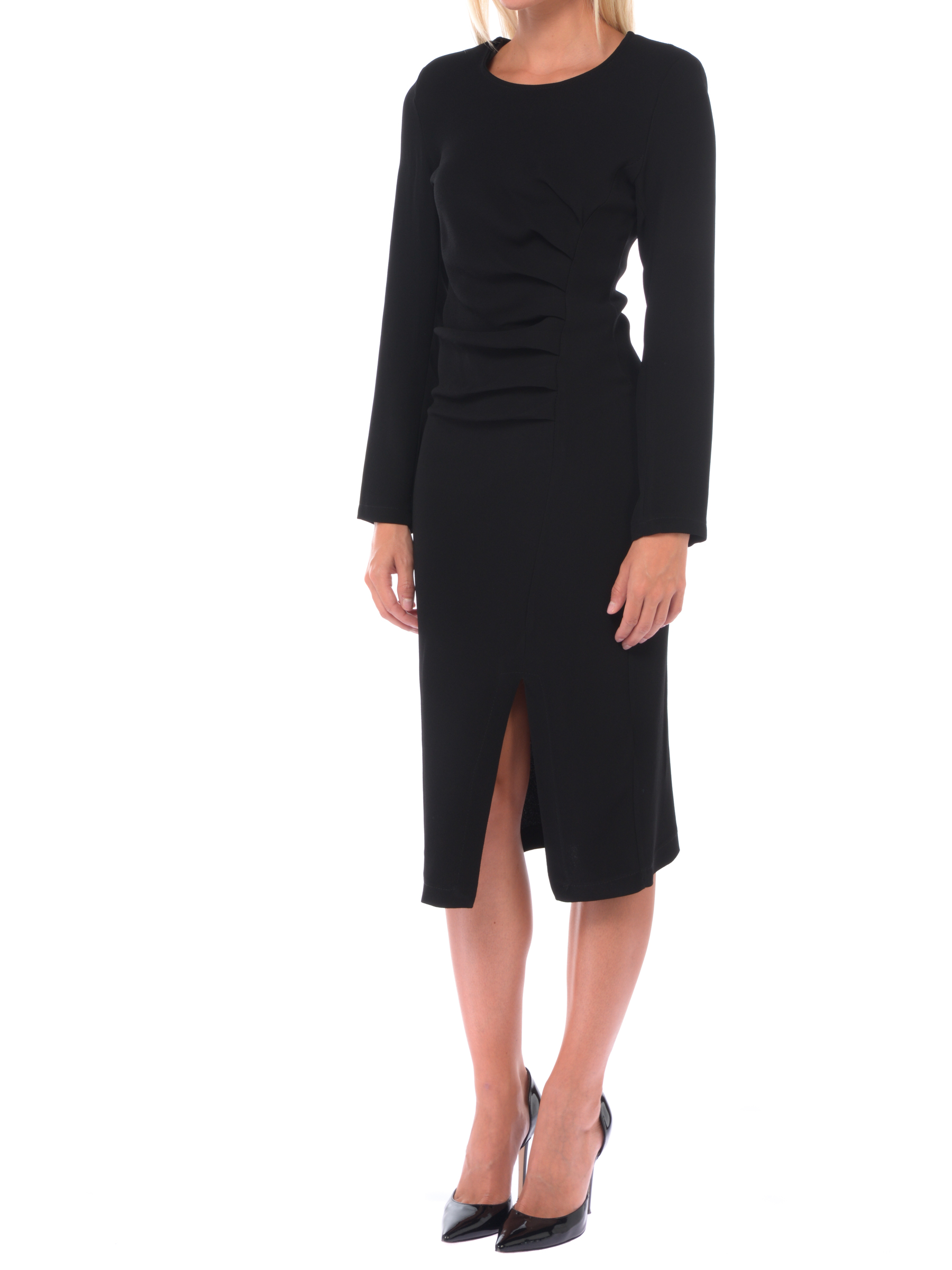 abito lungo da donna Kaos in georgette con drappeggi