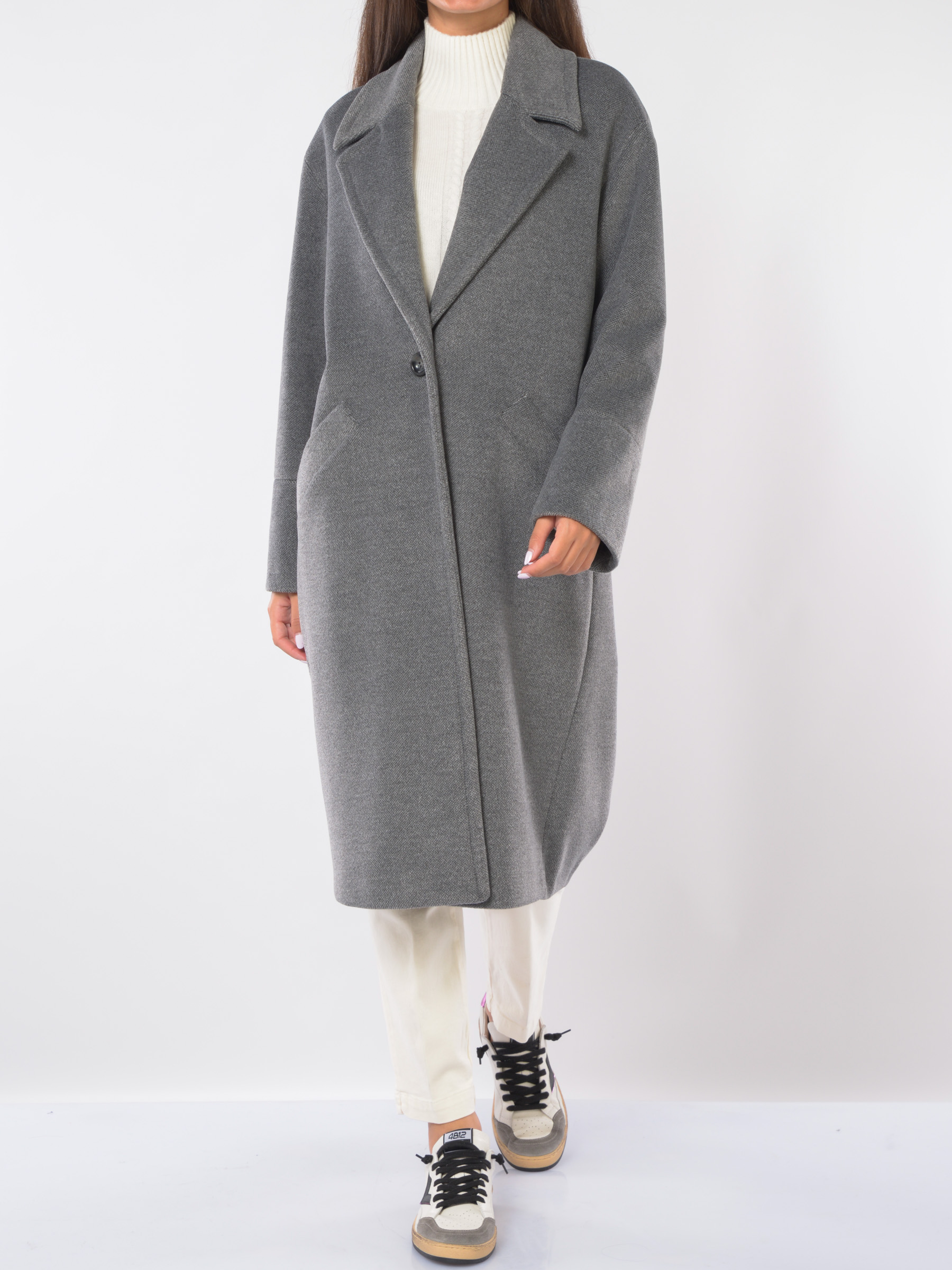 cappotto da donna Kaos lungo monobottone