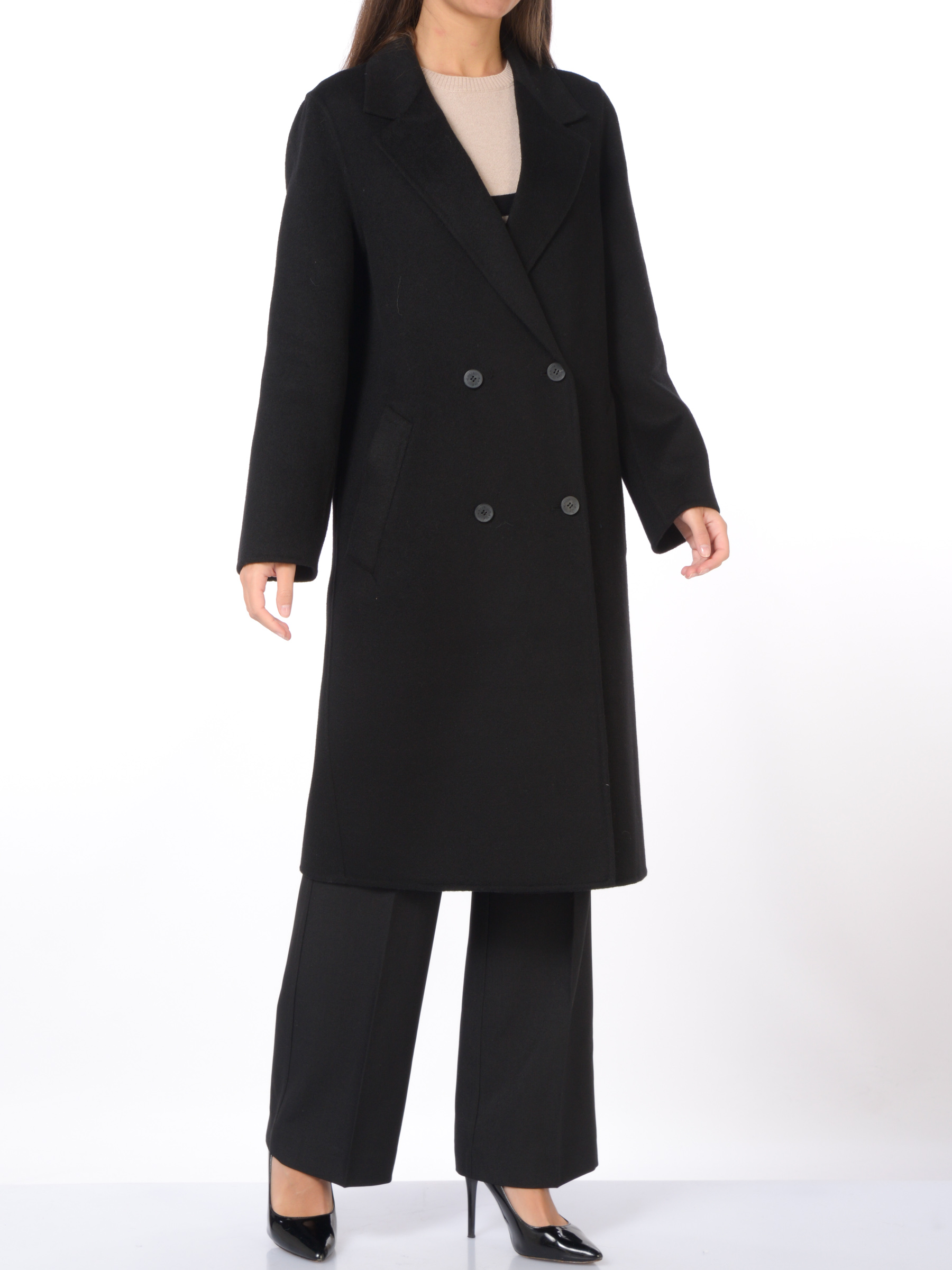 cappotto da donna Kaos in lana e viscosa a doppiopetto