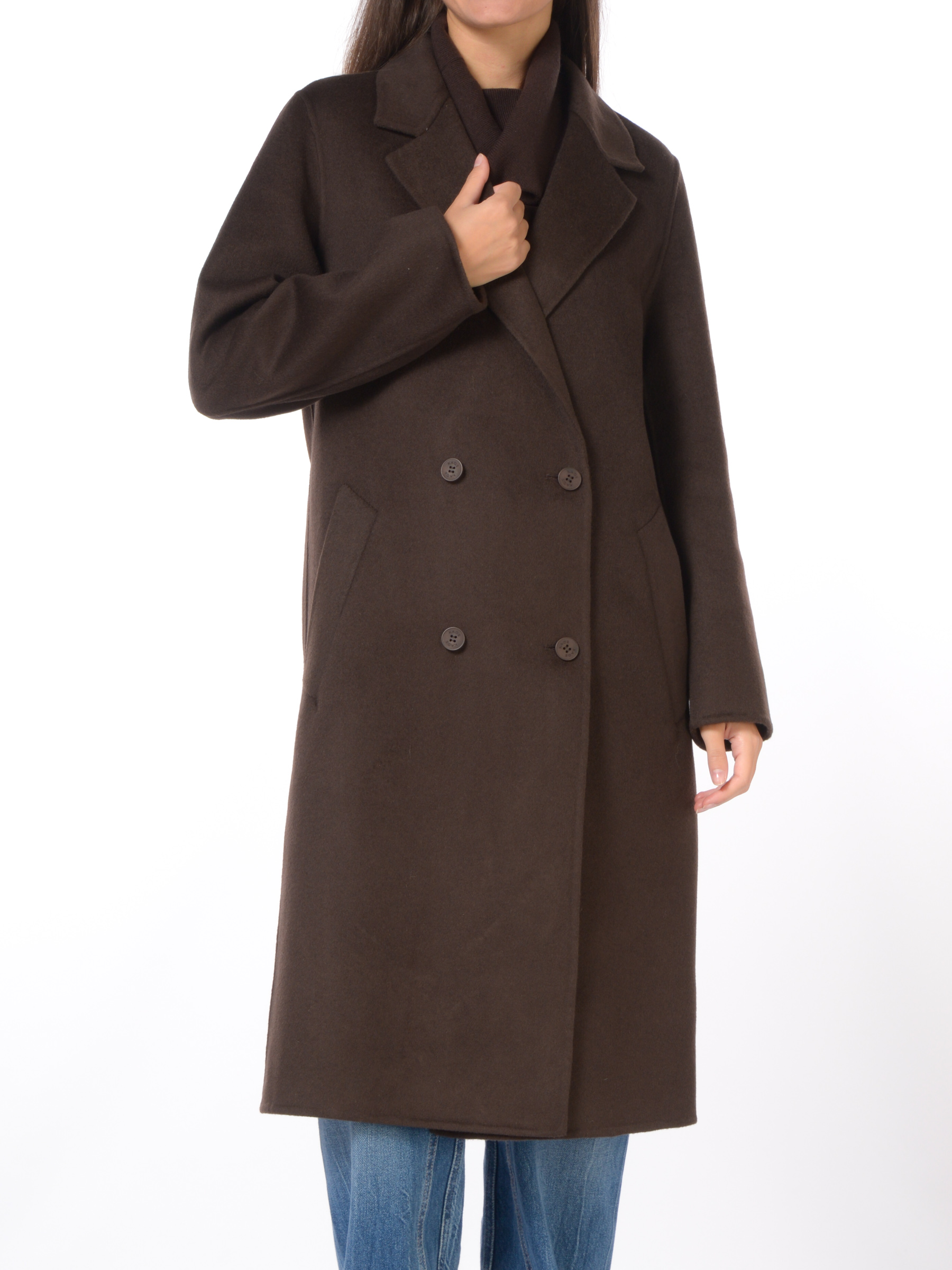 cappotto da donna Kaos in lana e viscosa a doppiopetto