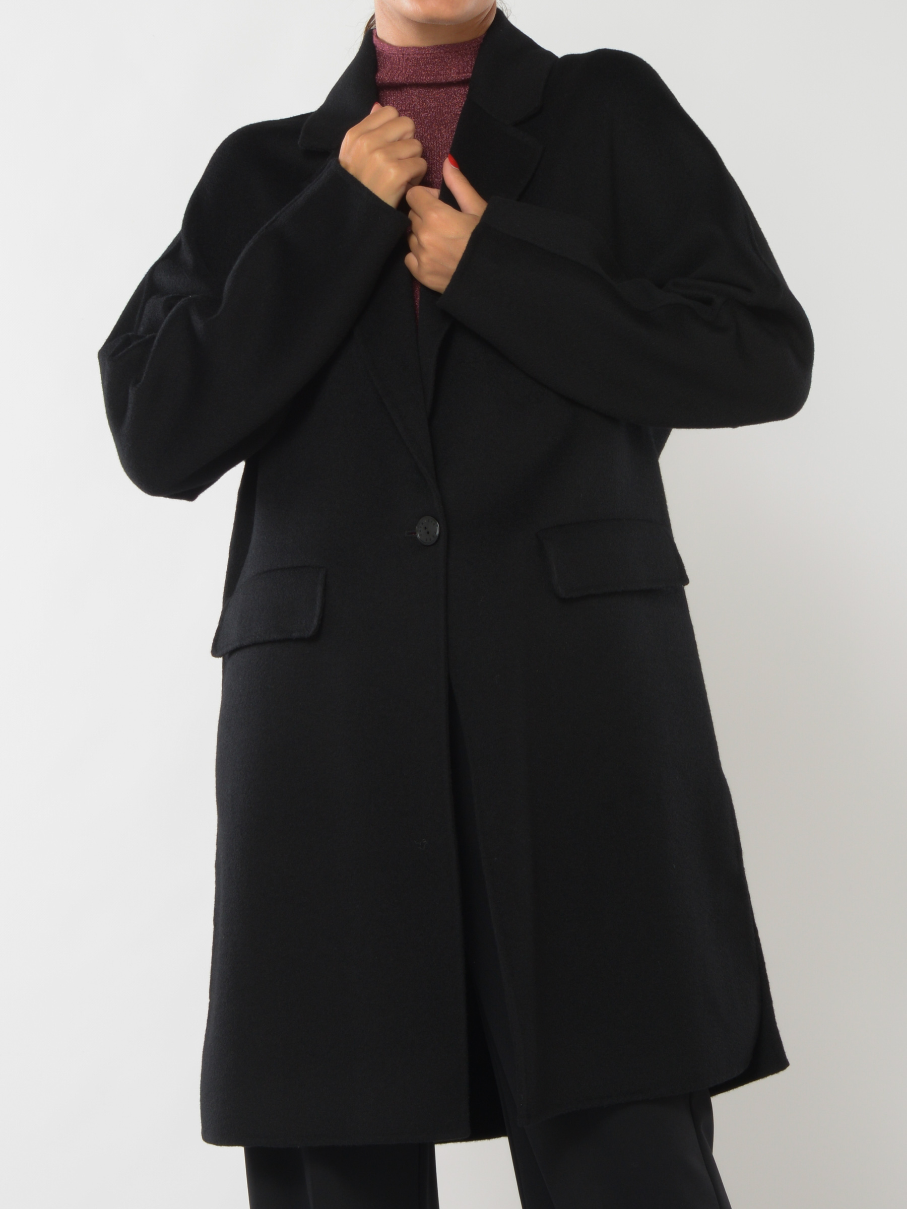 cappotto da donna Patrizia Pepe in lana con spacchi
