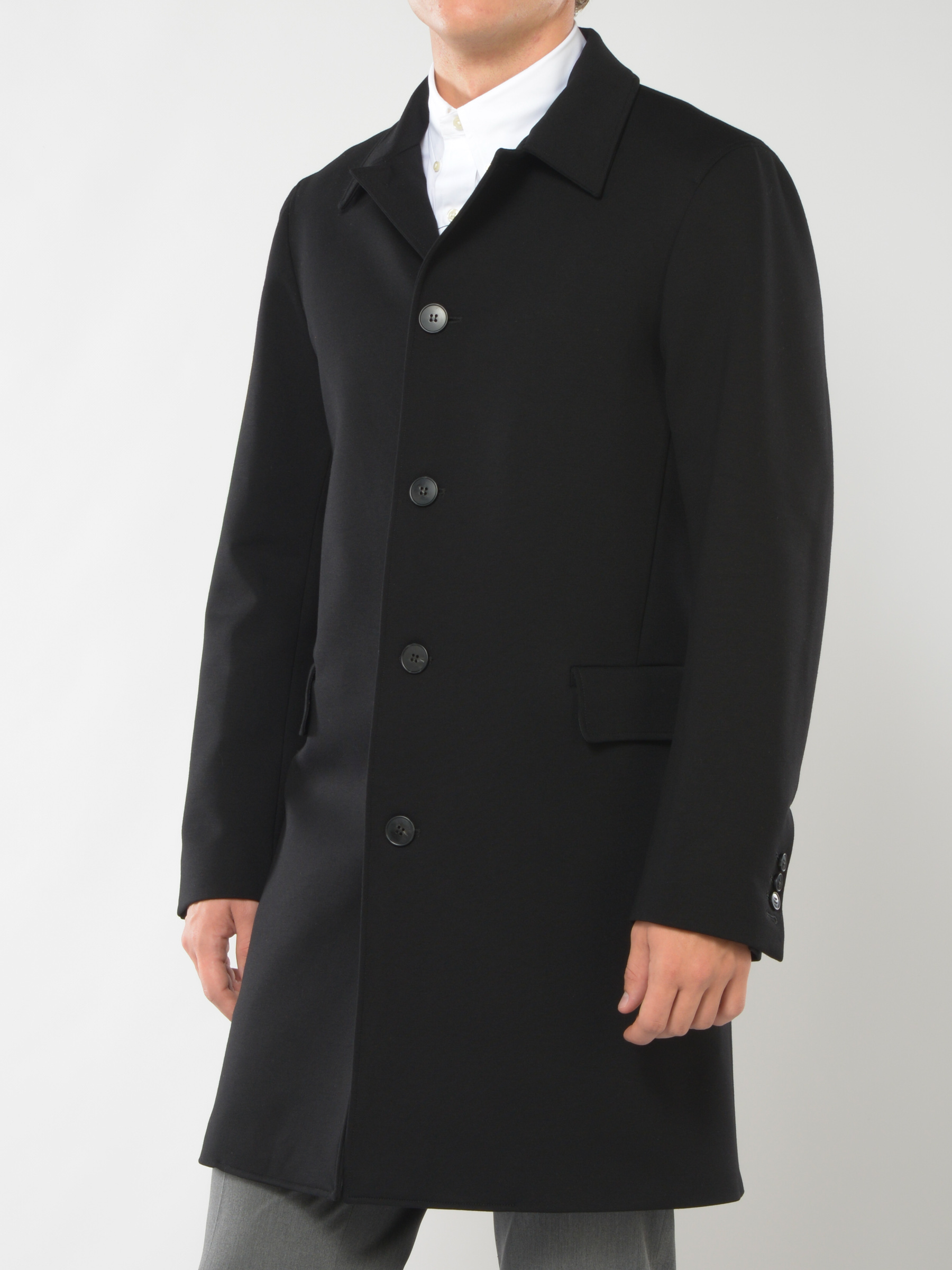 cappotto da uomo Hosio in jersey collo camicia