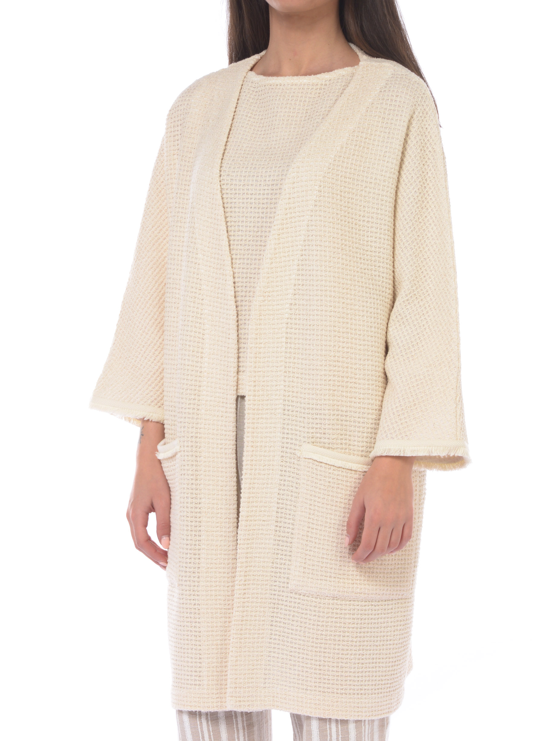 cardigan da donna Gwhite lavorato con tasche