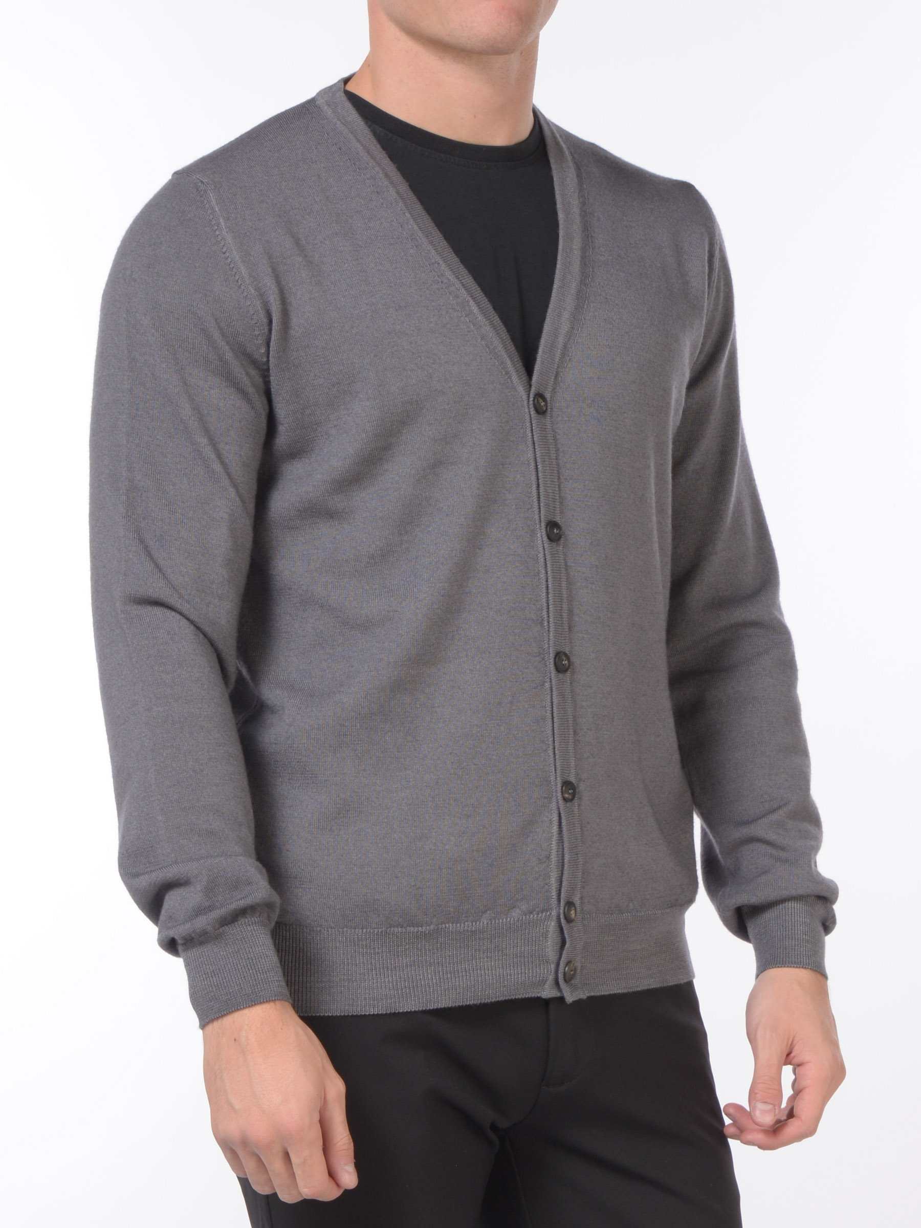 cardigan da uomo Jeordies tinta unita con bottoni