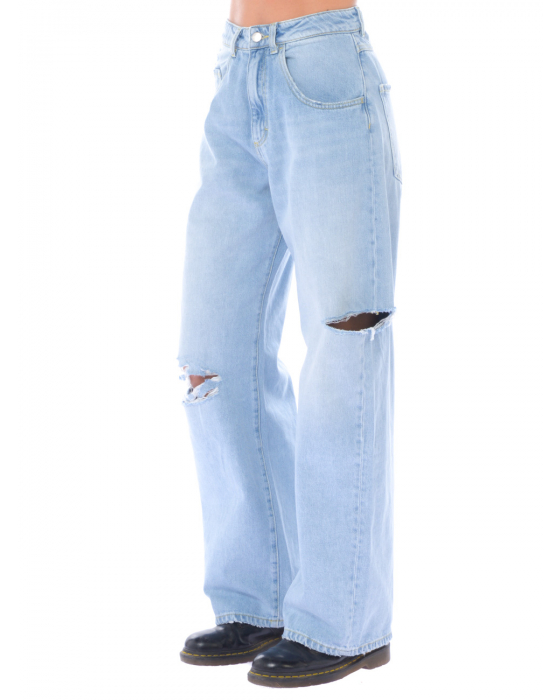 Donna Abbigliamento da Jeans da Jeans a zampa e a campana Jeans a zampa in denim donna di ICON DENIM in Bianco 