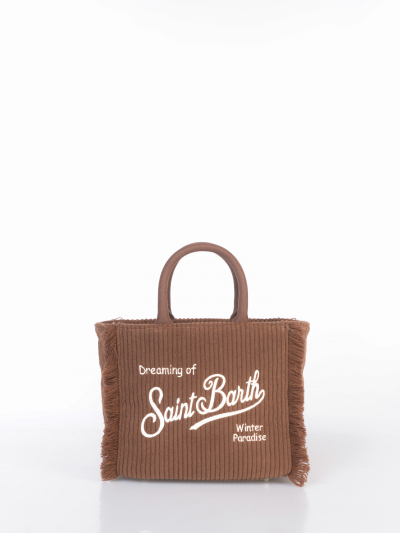 borsa a mano da donna Mc2 Saint Barth Mini effetto velluto rigato