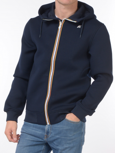 giubbino da uomo K Way in neoprene con cappuccio