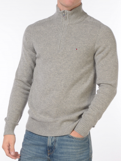 maglia da uomo Tommy Hilfiger mezza zip con logo