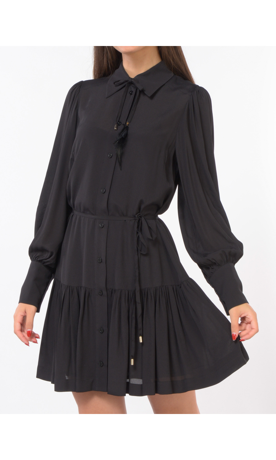 abito corto da donna Liu Jo con balza e cinturini