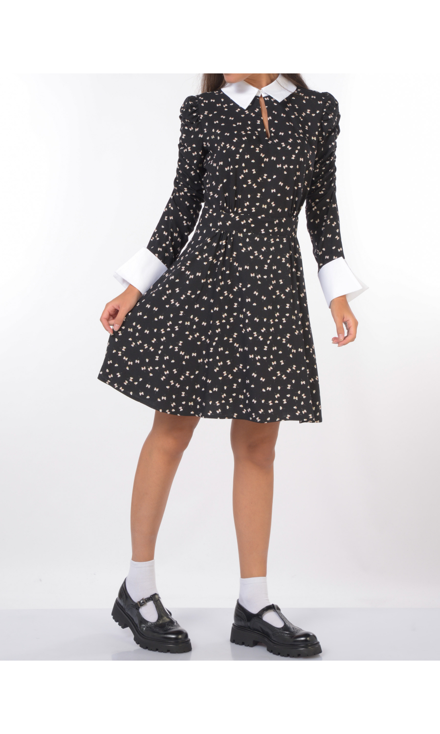 abito corto da donna Mar De Margaritas Nancy con colletto e polsi