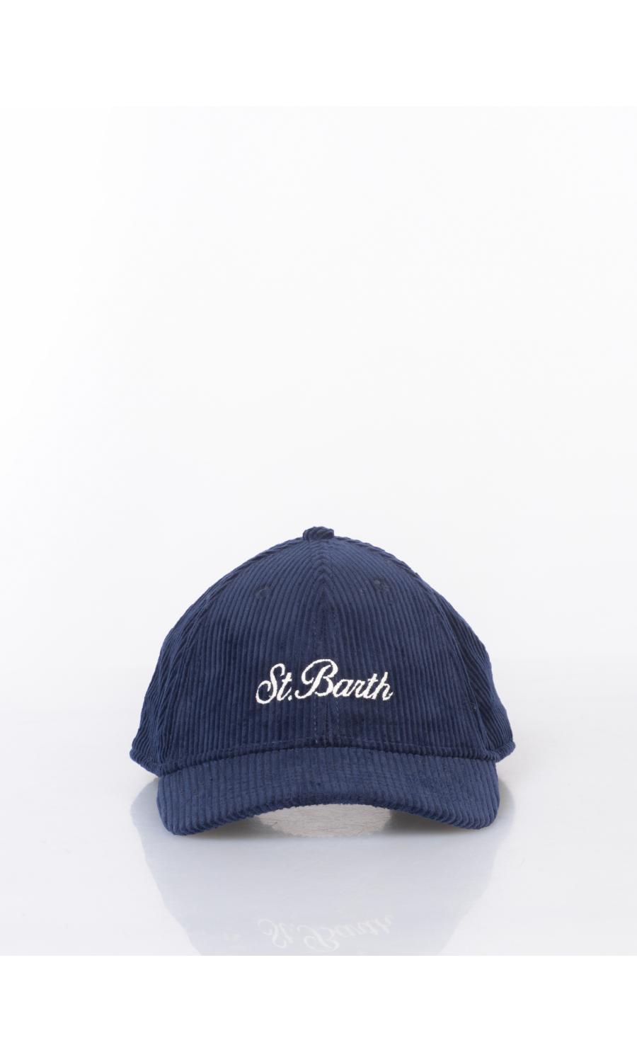 berretto da uomo Mc2 Saint Barth in velluto rigato con visiera