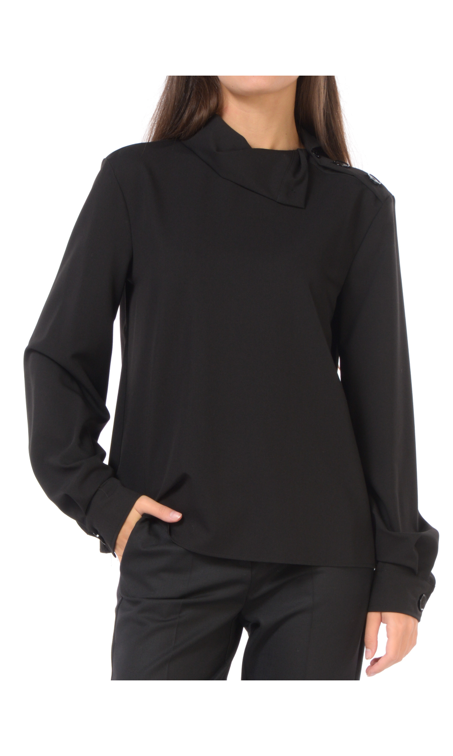 blusa da donna Patrizia Pepe con bottoni e collo aperto