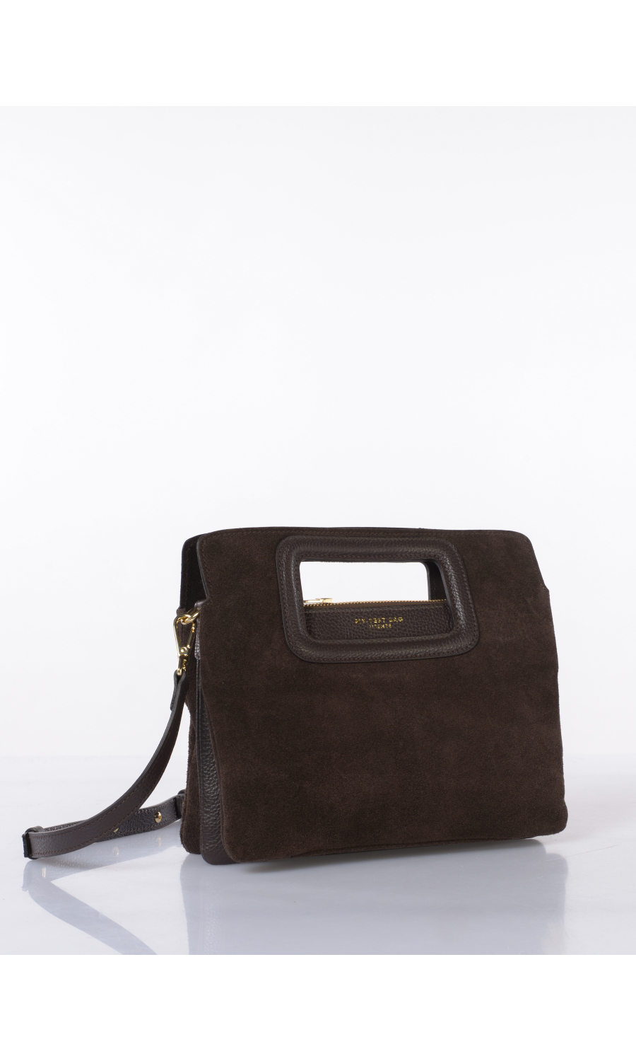 borsa a mano da donna My Best Bag in vera pelle camoscio con tre scomparti