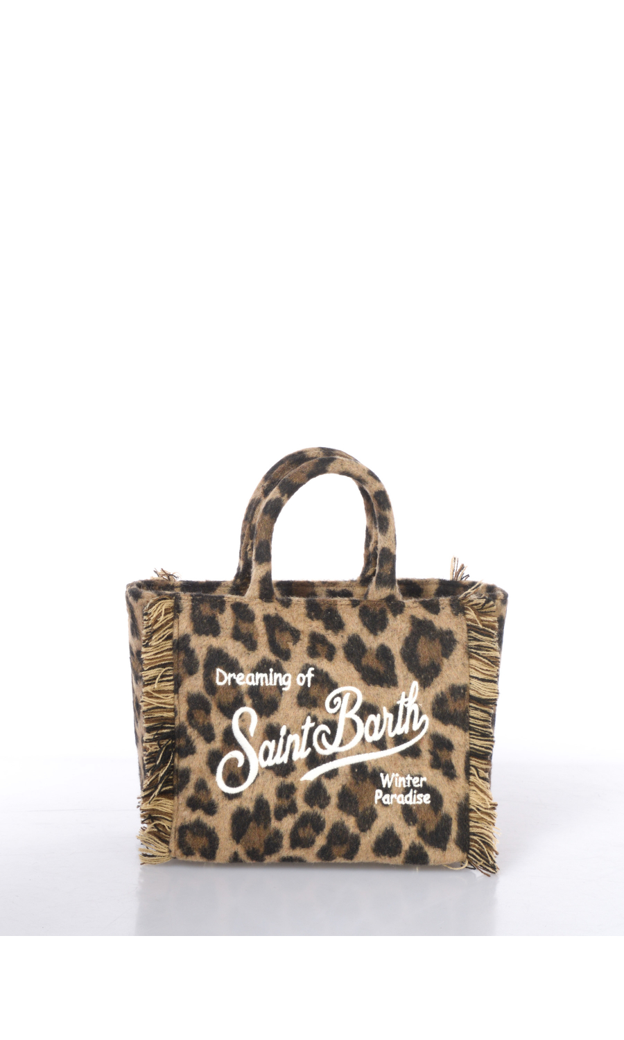 borsa a mano da donna Mc2 Saint Barth Mini in feltro leopard