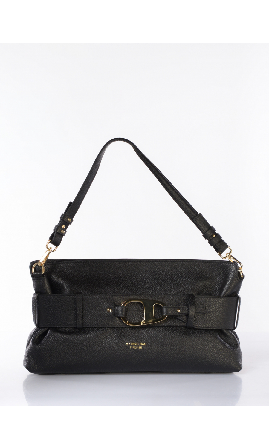 borsa a tracolla da donna My Best Bag in vera pelle con cintura