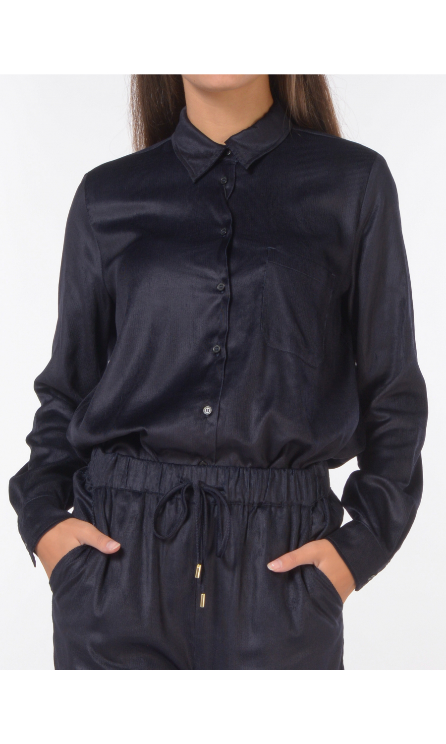 camicia da donna Emme By Marella microvelluto  con tasca