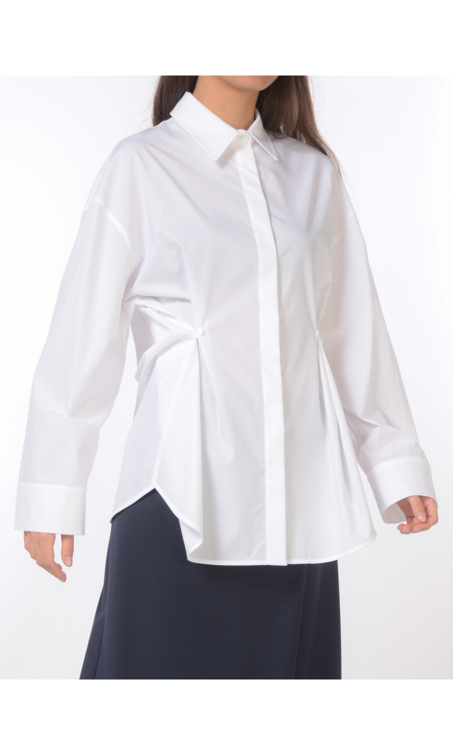 camicia da donna Meimeij over con vita regolabile