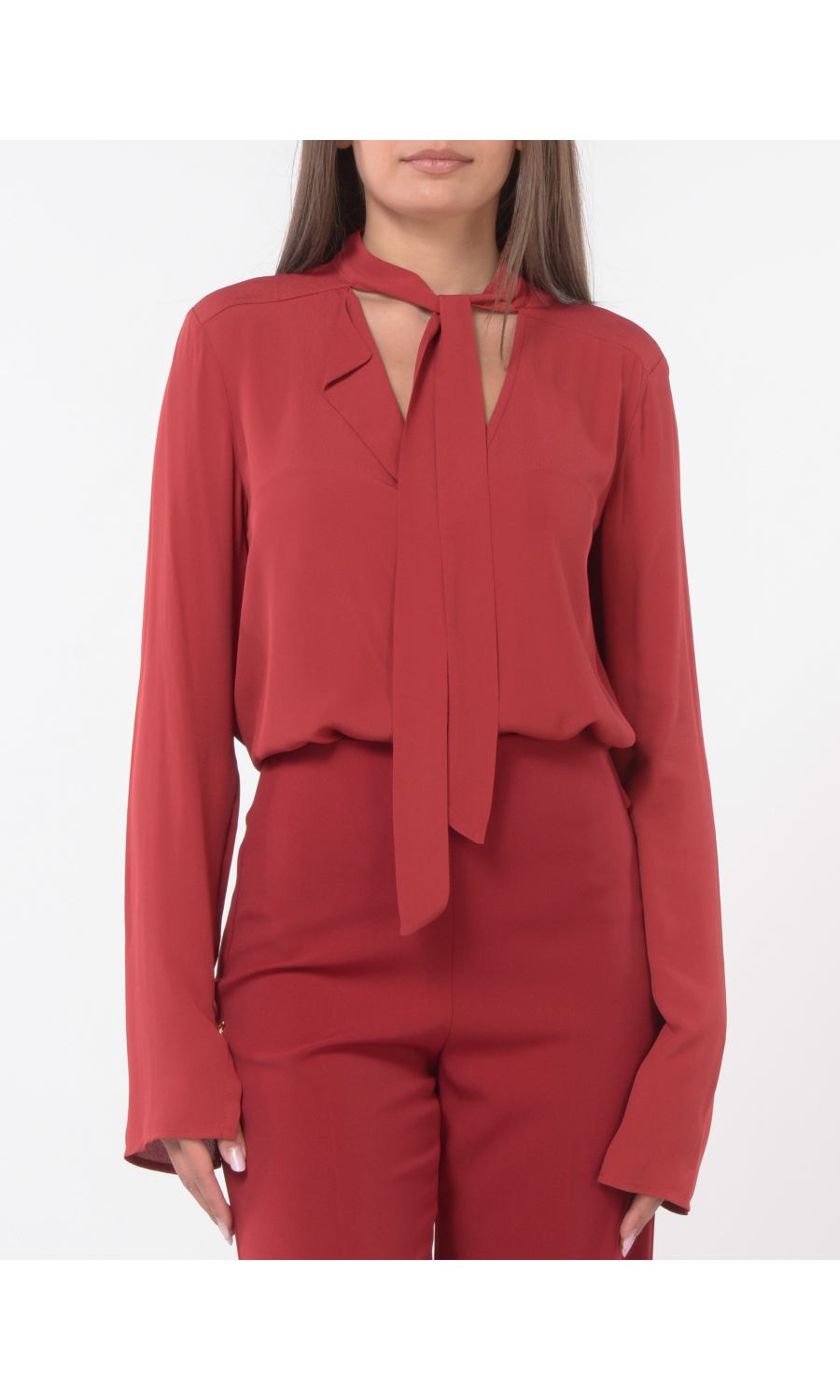 camicia da donna Patrizia Pepe in georgette con fusciacca