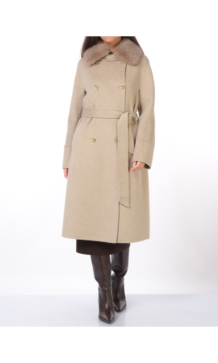 cappotto da donna Bully in lana a doppiopetto