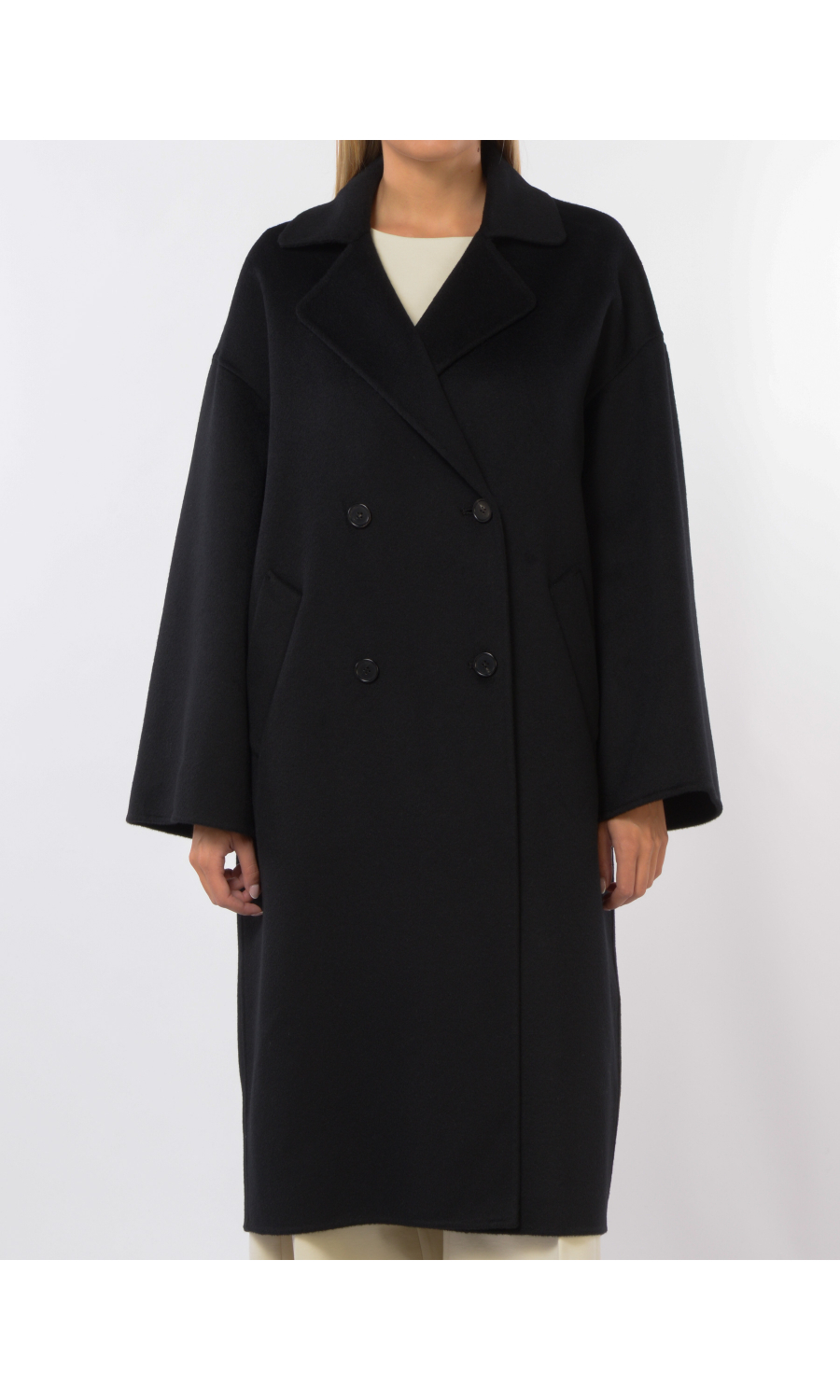 cappotto da donna Meimeij in lana a doppiopetto