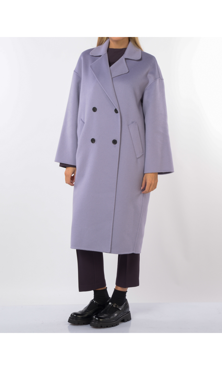 cappotto da donna Meimeij in lana a doppiopetto