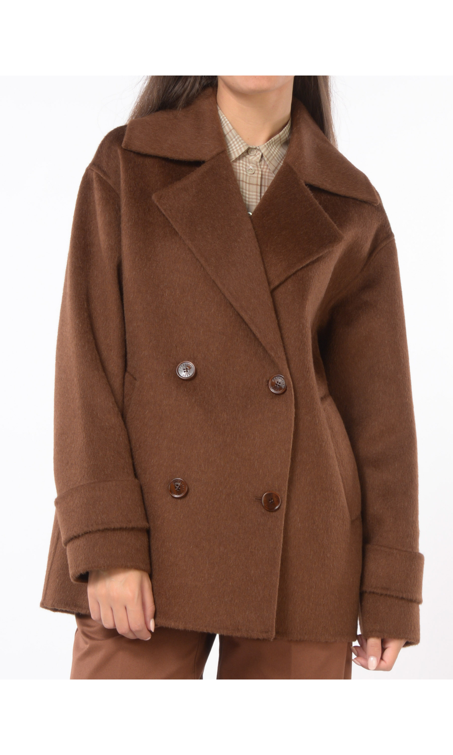 cappotto da donna Patrizia Pepe doppio petto linea ampia