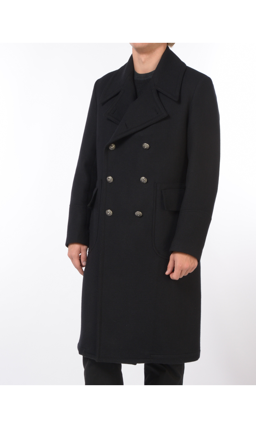 cappotto da uomo Daniele Alessandrini doppiopetto con tasche