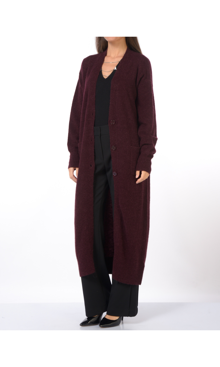 cardigan da donna Patrizia Pepe lungo in misto lana