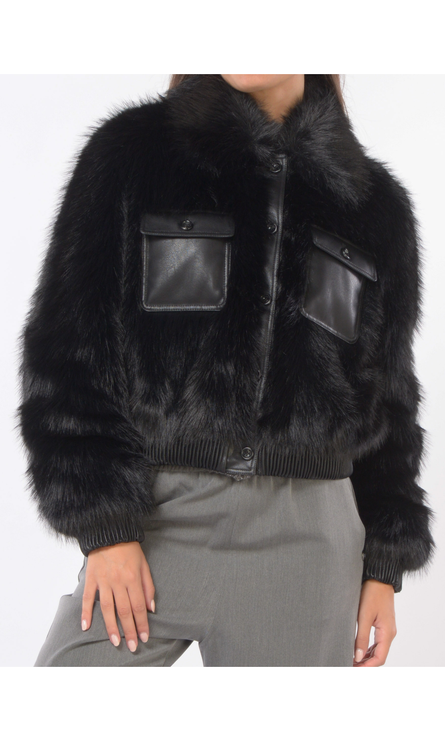 ecopelliccia da donna Liu Jo a bomber con tasche