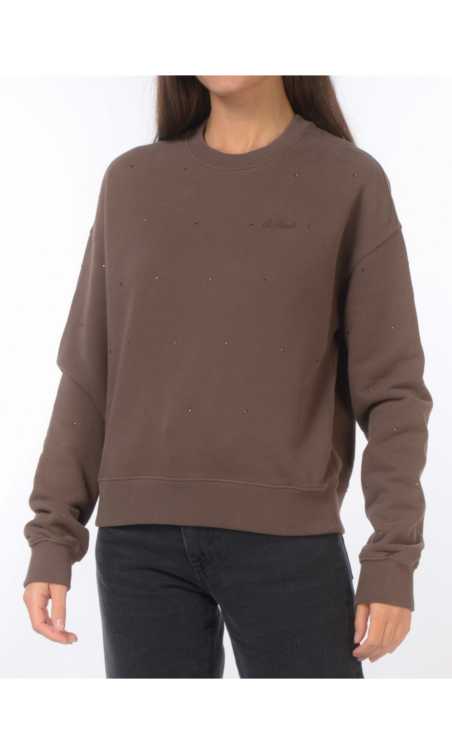 felpa da donna Mc2 Saint Barth con strass e logo