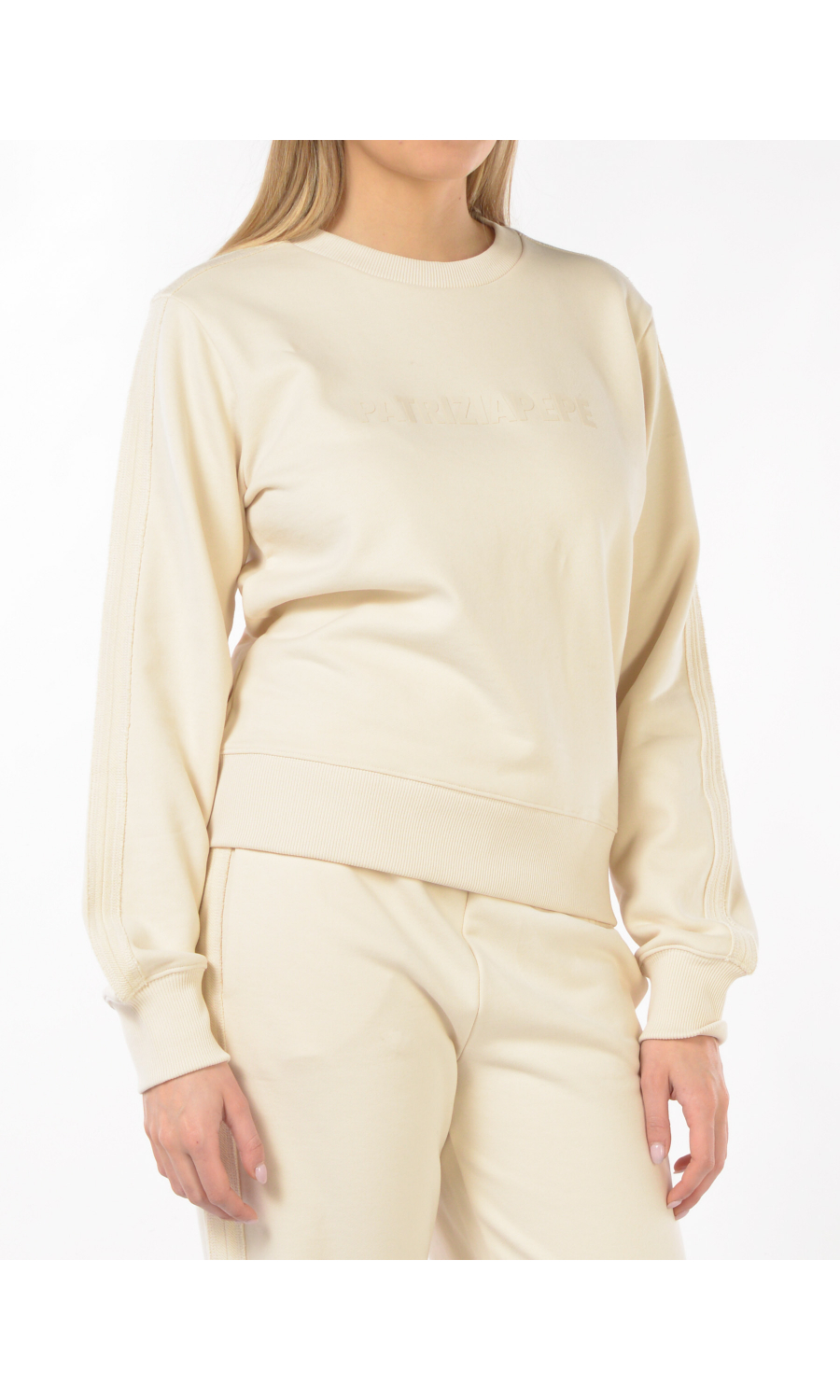 felpa da donna Patrizia Pepe a girocollo con logo