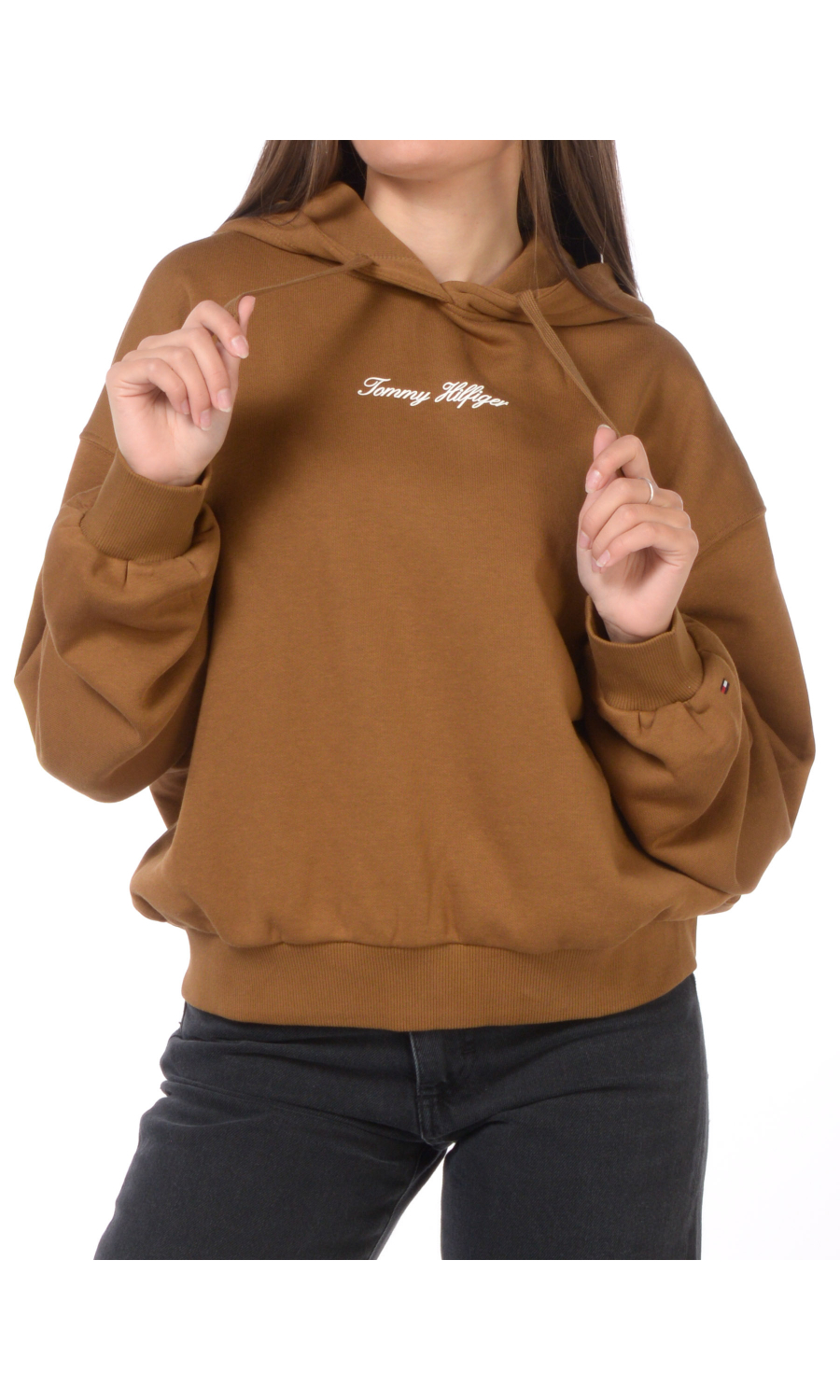 felpa da donna Tommy Hilfiger con cappuccio e logo