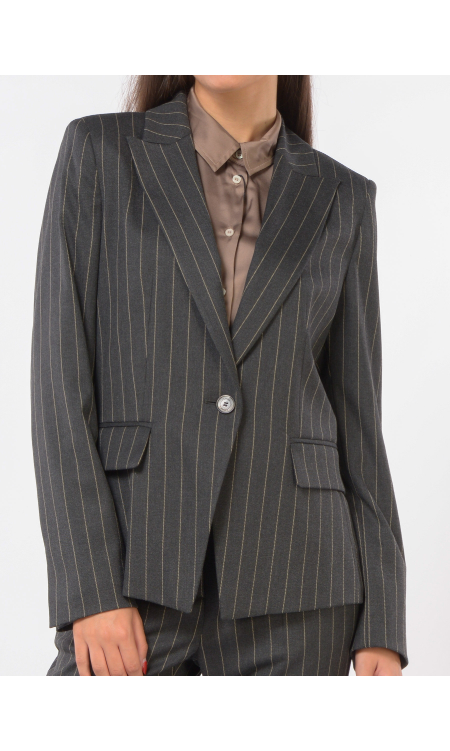 giacca da donna Emme By Marella in gessato a monopetto