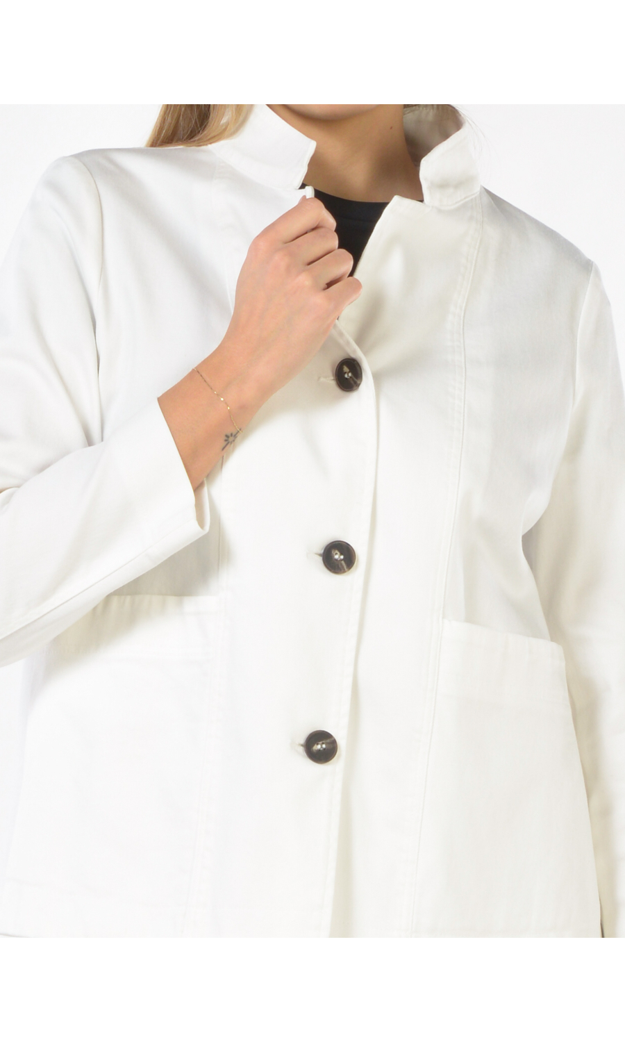 giacca da donna Jurere in bull di cotone con bottoni