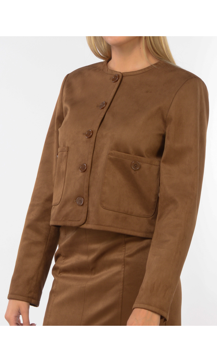 giacca da donna Liu Jo effetto camoscio con tasche