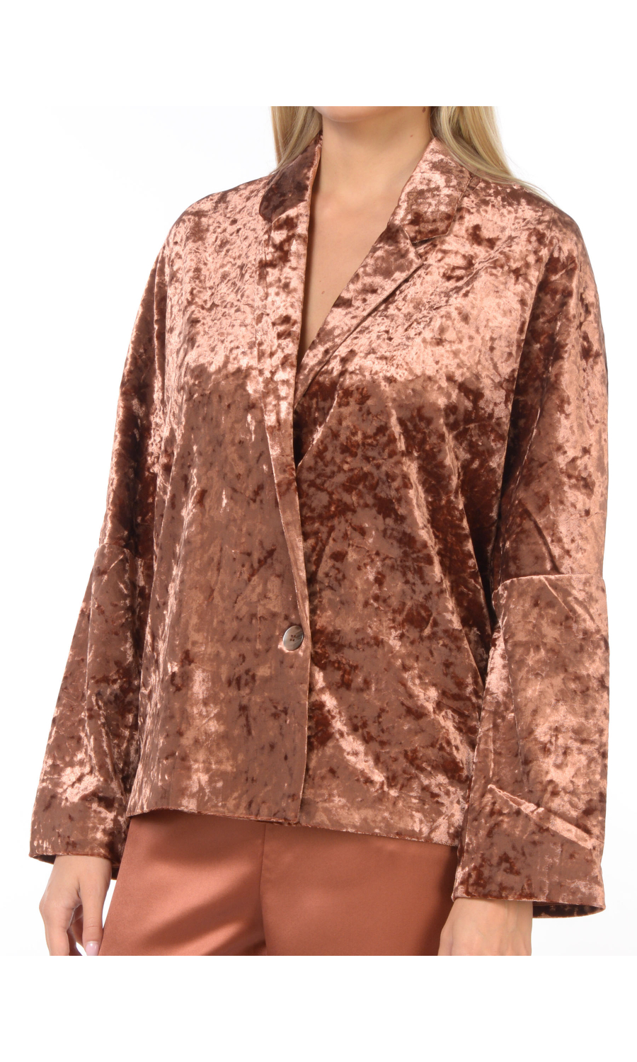 giacca da donna Nenette effetto velluto con taglio a kimono