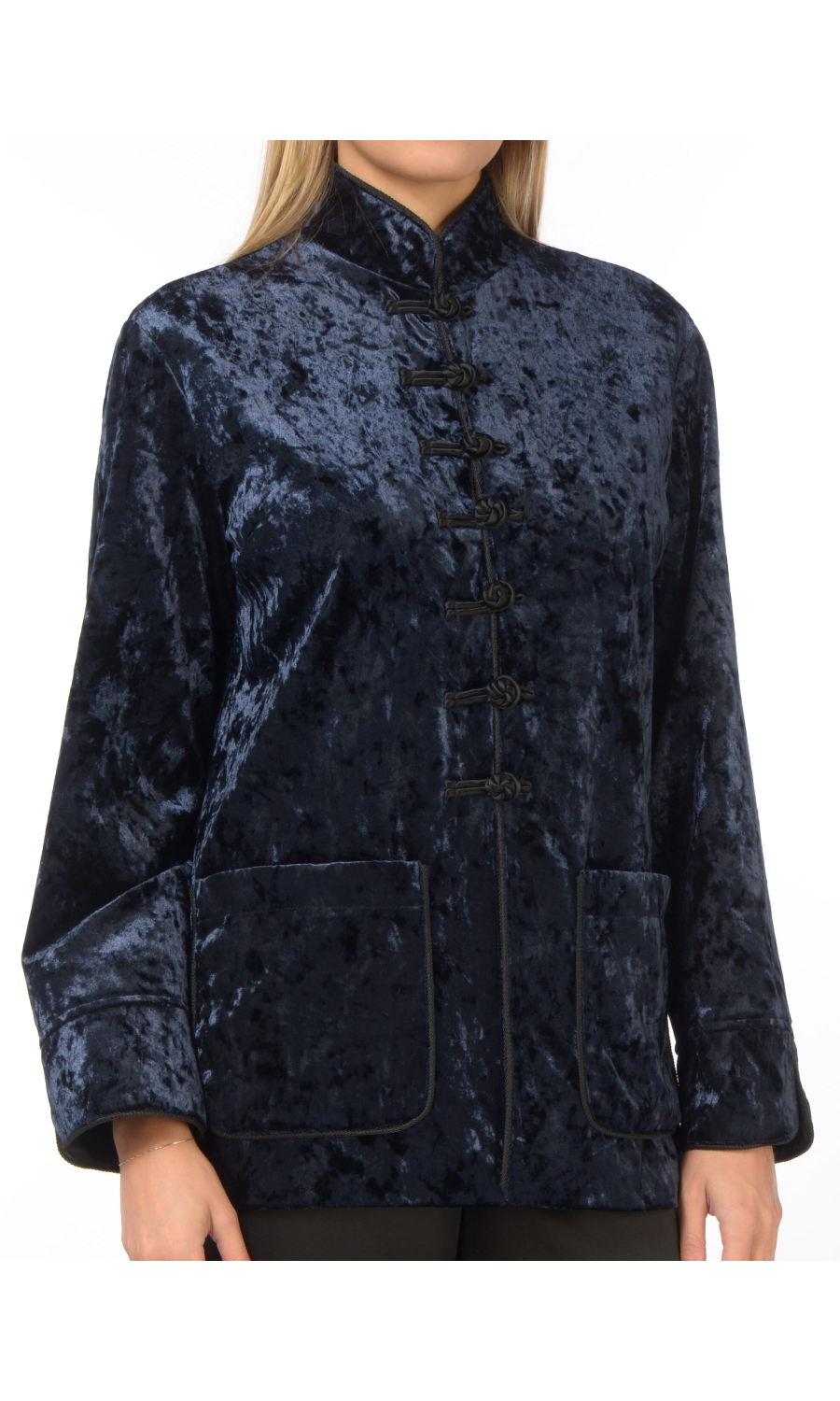 giacca da donna Nenette alla koreana effetto velluto