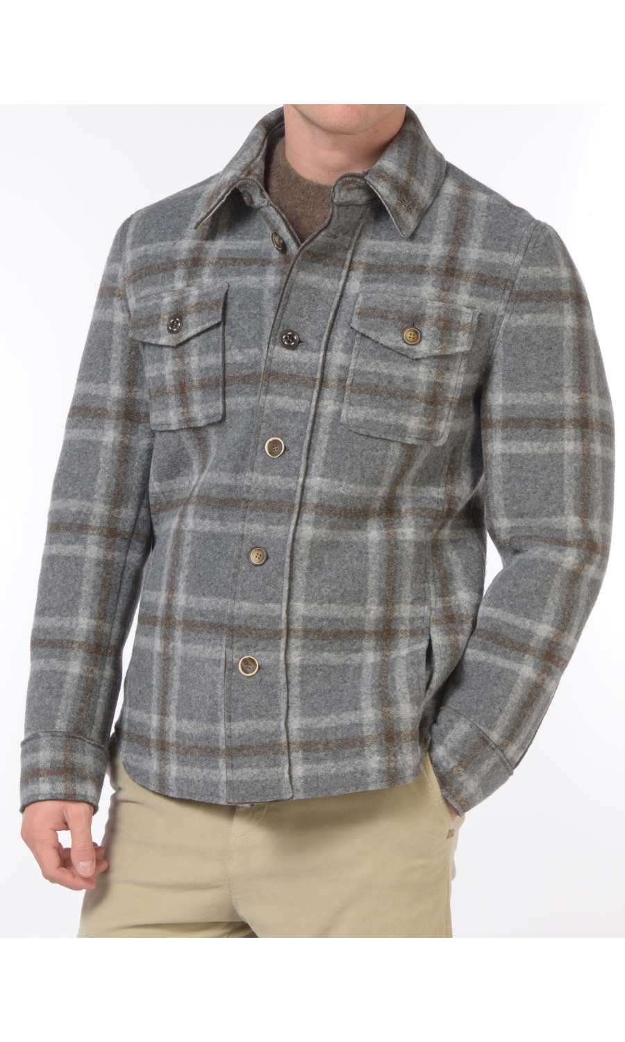 giacca da uomo Bob a camicia a quadri