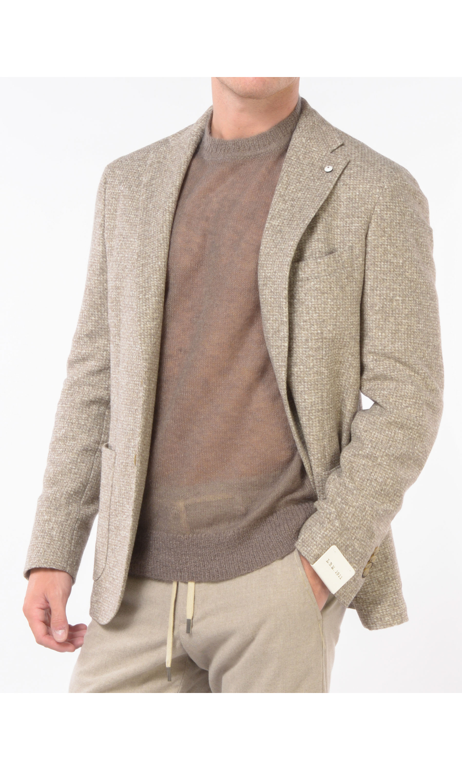 giacca da uomo L.B.M.1911 due bottoni micro fantasia