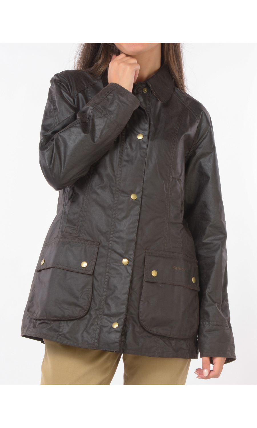 giubbino da donna Barbour Beadnell Wax Jacket in cotone cerato