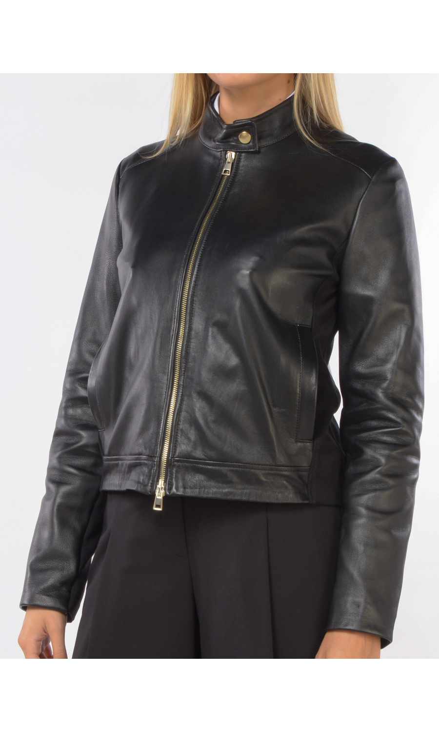 giacca da donna Kaos in vera pelle con zip