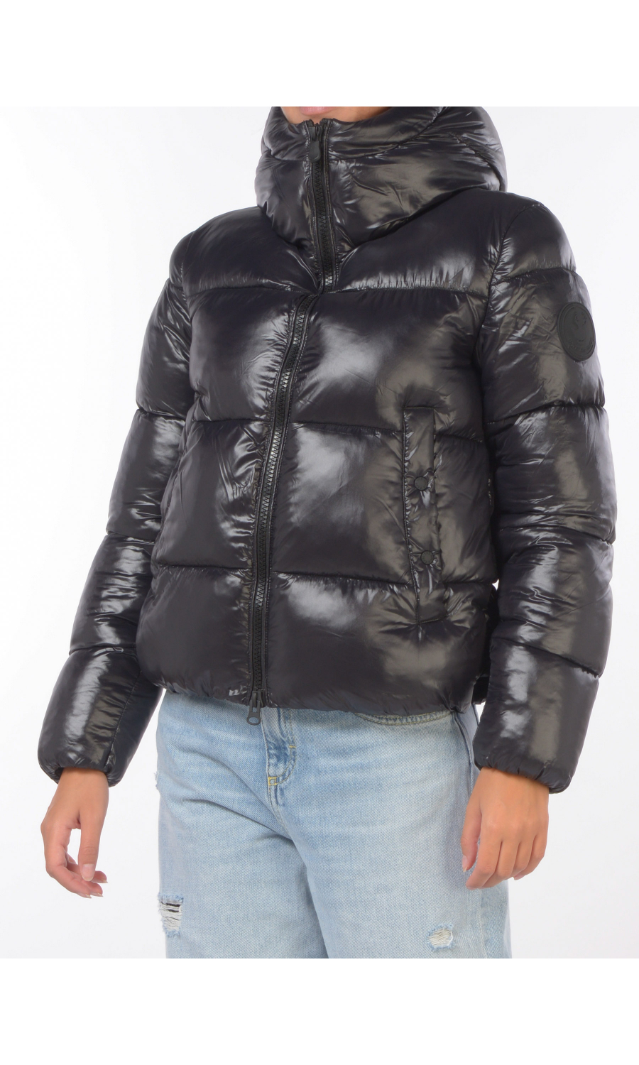 giubbino da donna Save The Duck imbottito con cappuccio