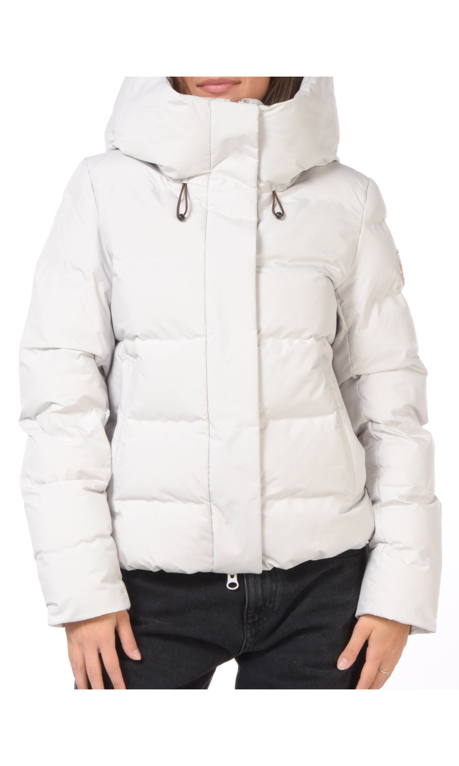 giubbino da donna Save The Duck con cappuccio e logo