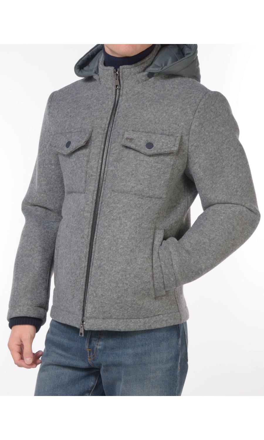 giubbino da uomo Bob con tasche a cappuccio