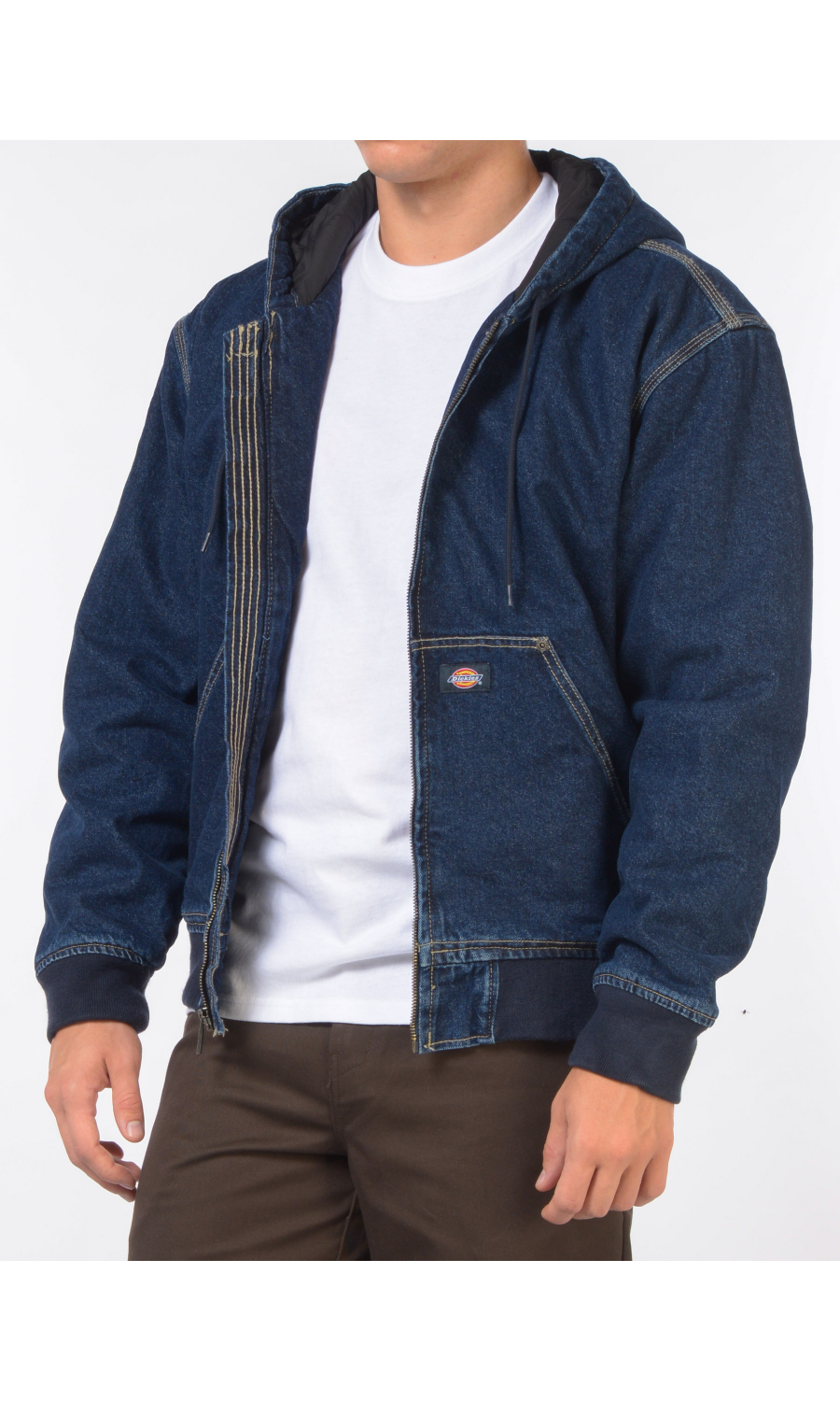 giubbino da uomo Dickies in denim con cappuccio