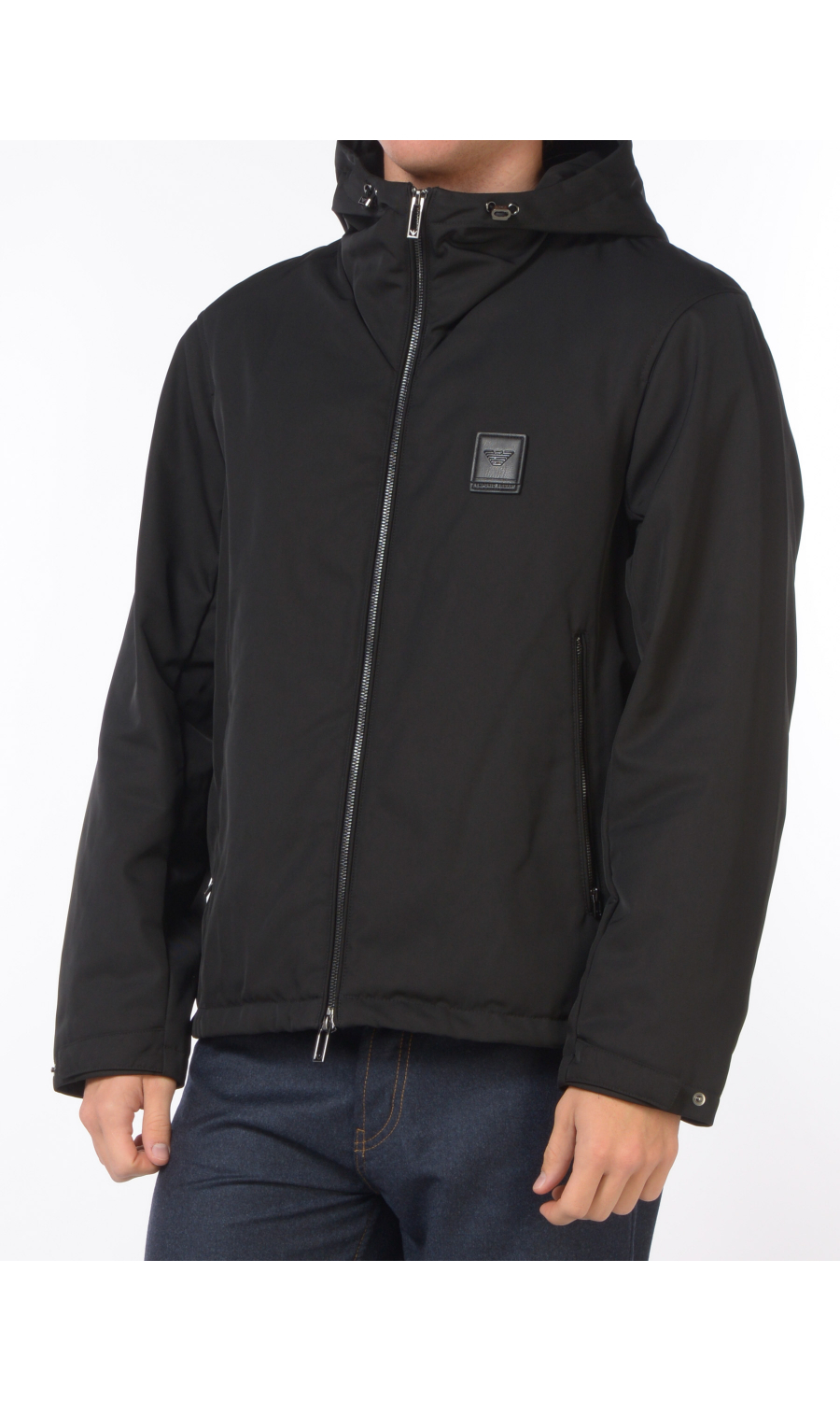 giubbino da uomo Emporio Armani con cappuccio e logo