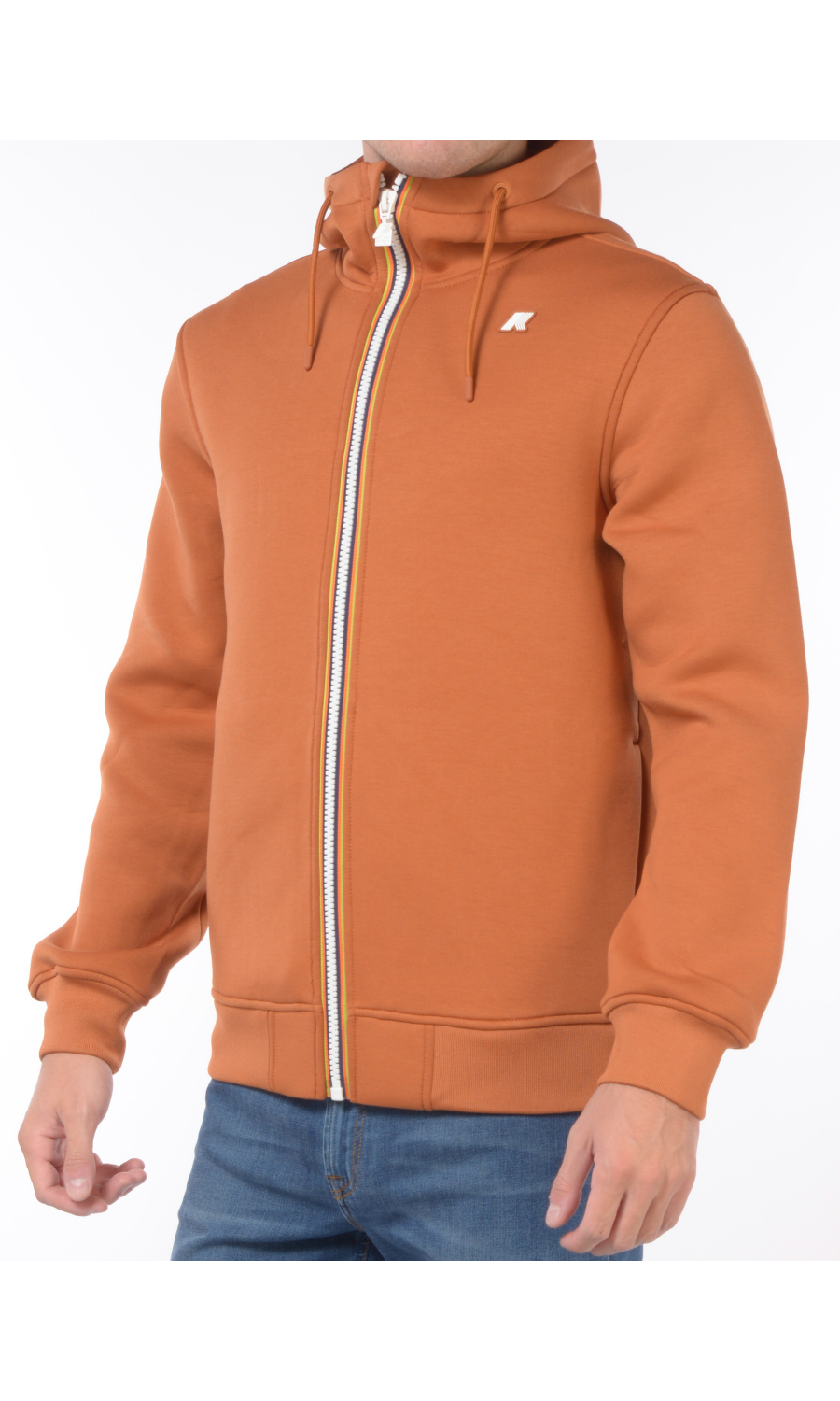 giubbino da uomo K Way in neoprene con cappuccio