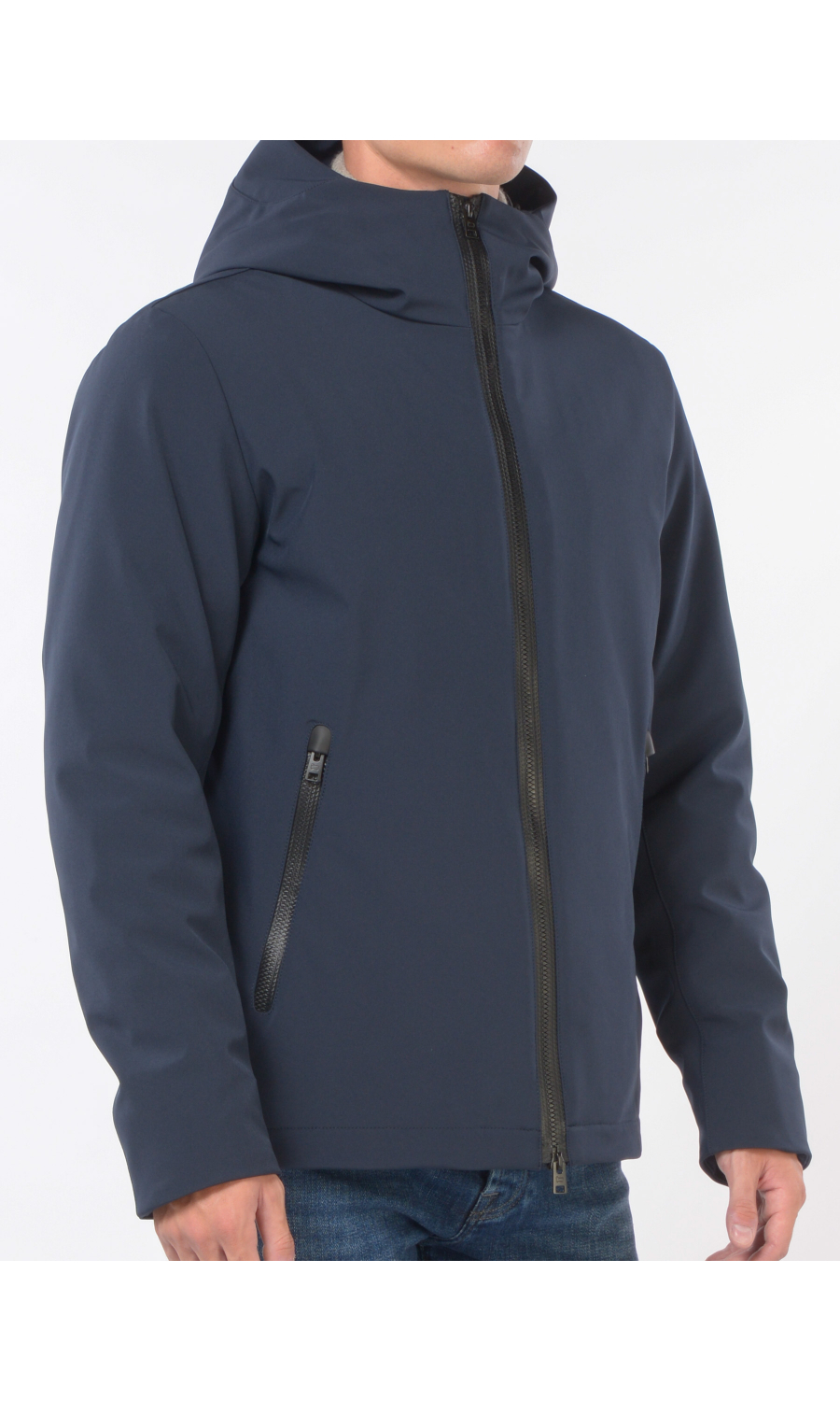 Giubbino da uomo Woolrich soft shell con cappuccio