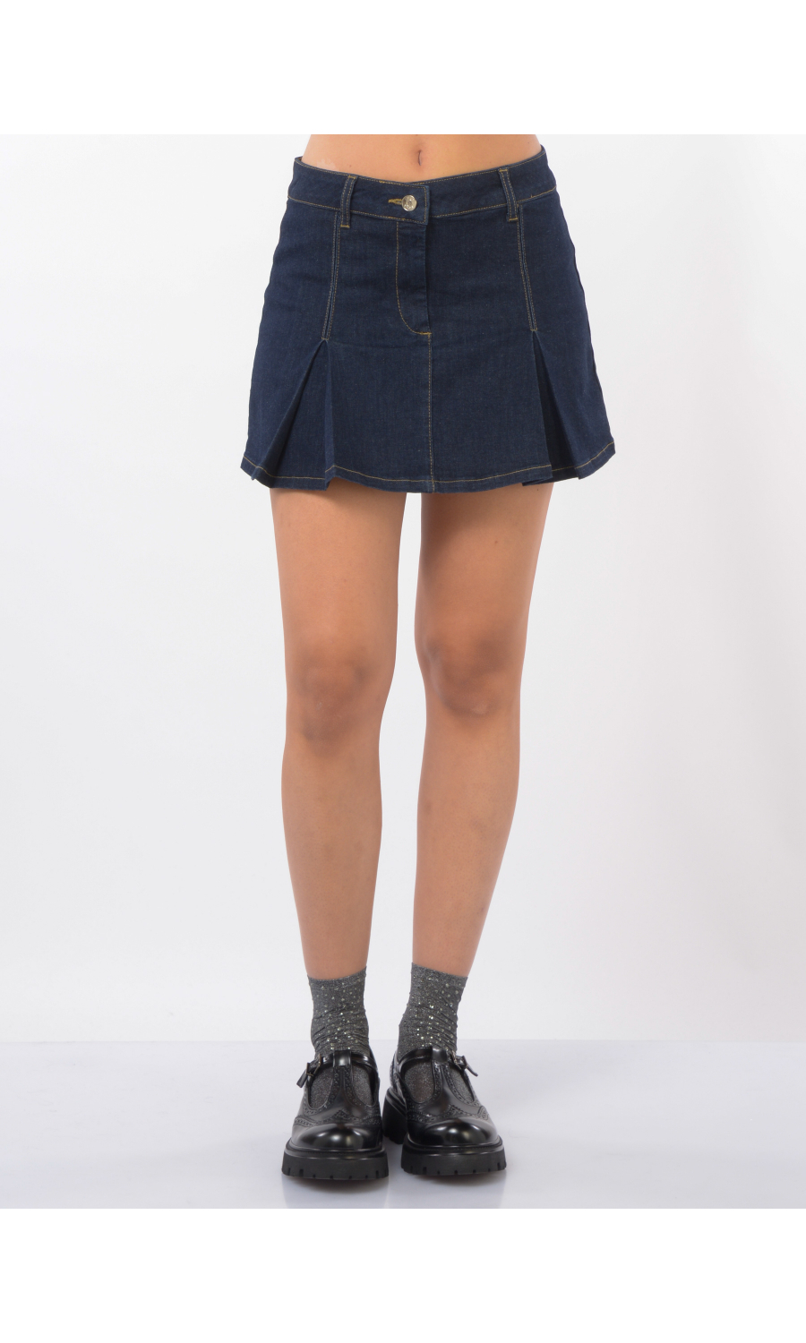 gonna da donna Liu Jo in denim a pieghe